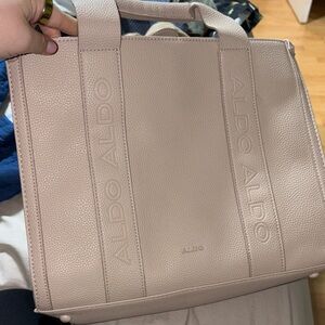 Aldo Taupe Textured Handbag
